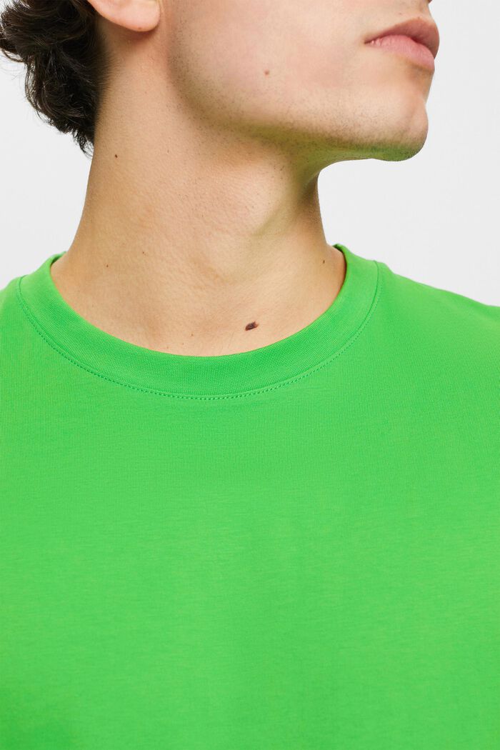 T-shirt z okrągłym dekoltem z dżerseju, GREEN, detail image number 2
