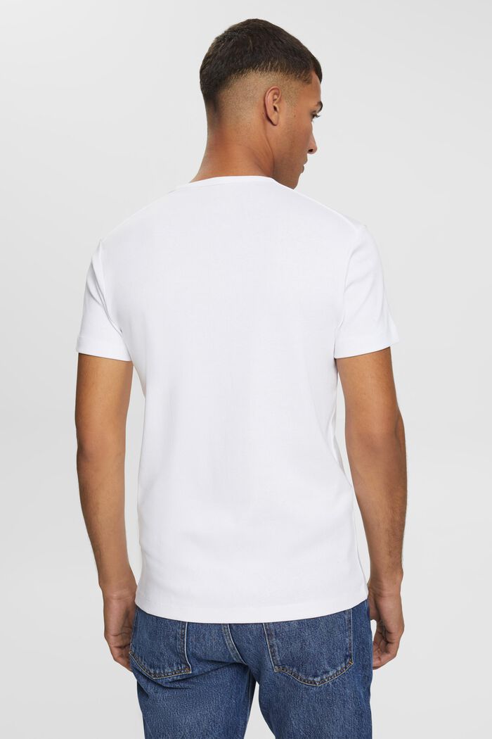 T-shirt z jerseyu, slim fit, WHITE, detail image number 3