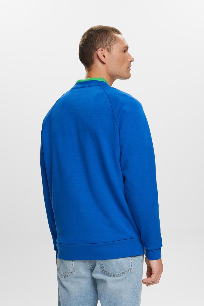 Bluza basic, mieszanka bawełniana, BRIGHT BLUE, detail image number 3