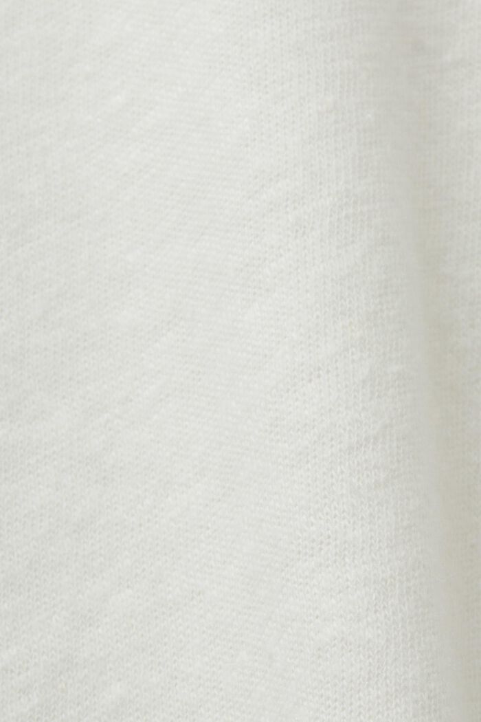 PLUS SIZE T-shirt z mieszanki lnu i bawełny, OFF WHITE, detail image number 1
