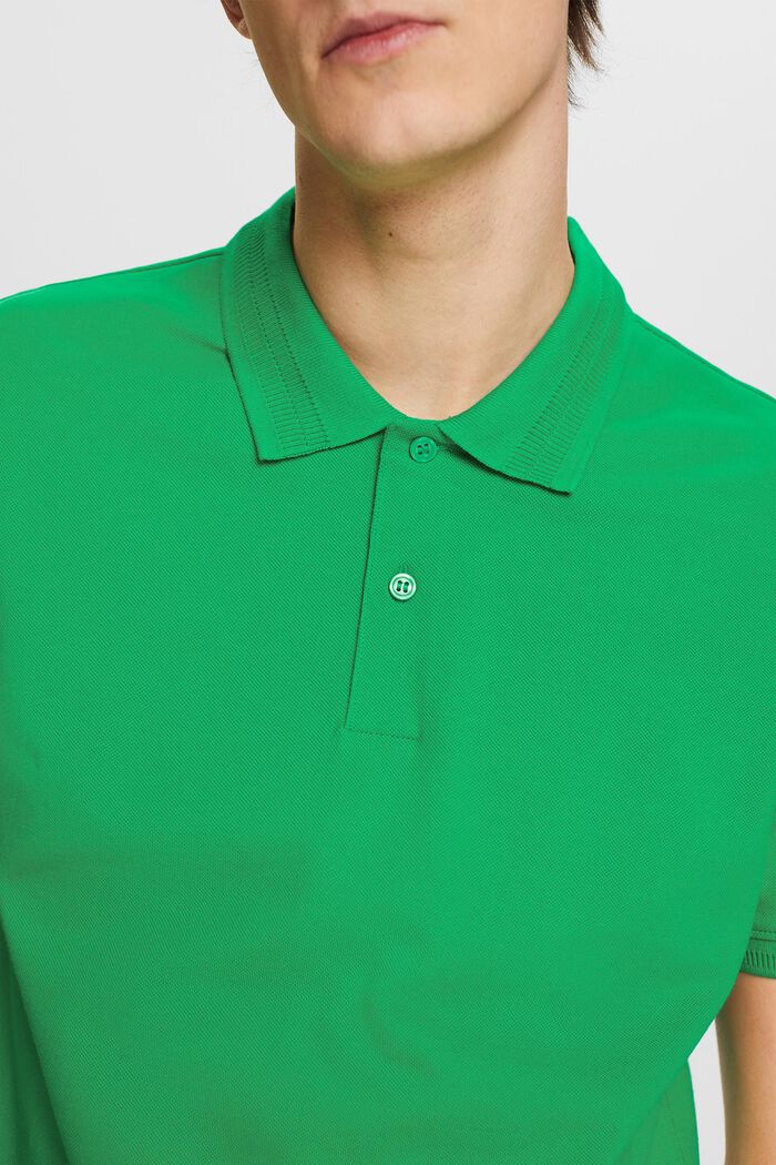 Koszulka polo z bawełny pima, GREEN, detail image number 2