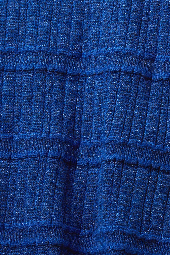 Skrócony sweter z półgolfem z lamy, BRIGHT BLUE, detail image number 5