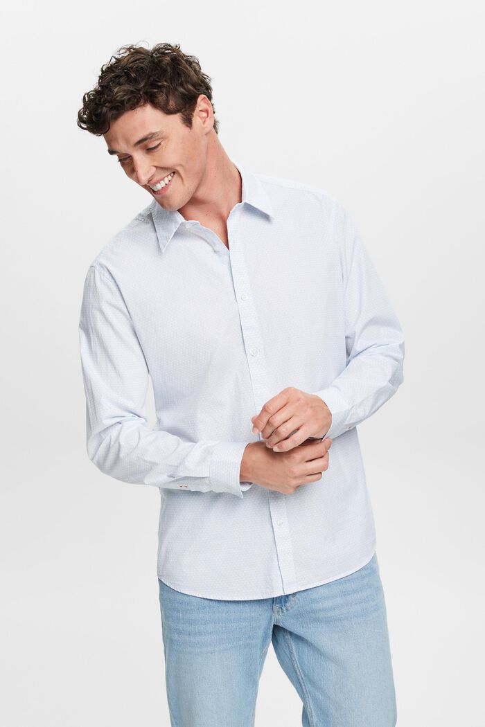 Koszula o fasonie slim fit ze wzorem na całej powierzchni, WHITE, detail image number 0