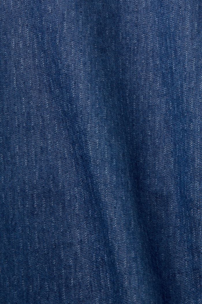 Lekka, dżinsowa bluzka, 100% bawełna, BLUE MEDIUM WASHED, detail image number 5
