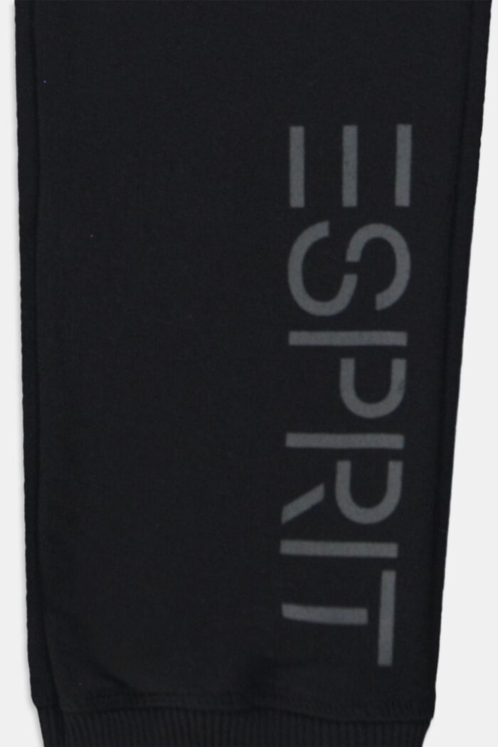 Spodnie dresowe z logo, 100% bawełny, BLACK, detail image number 2