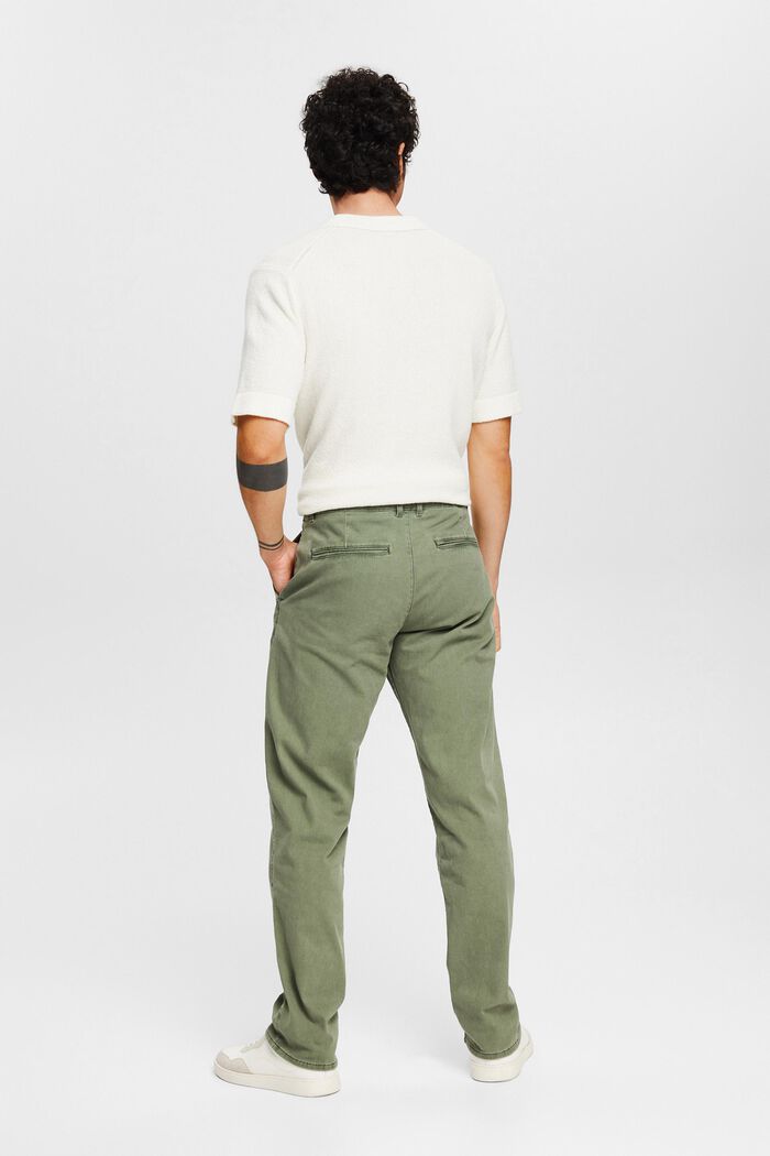 Spodnie chino z bawełny, GREEN, detail image number 3
