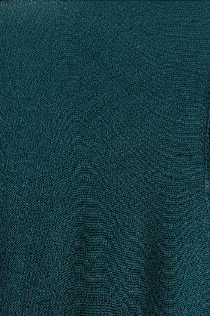 Sukienka mini z marszczonego szyfonu, EMERALD GREEN, detail image number 5