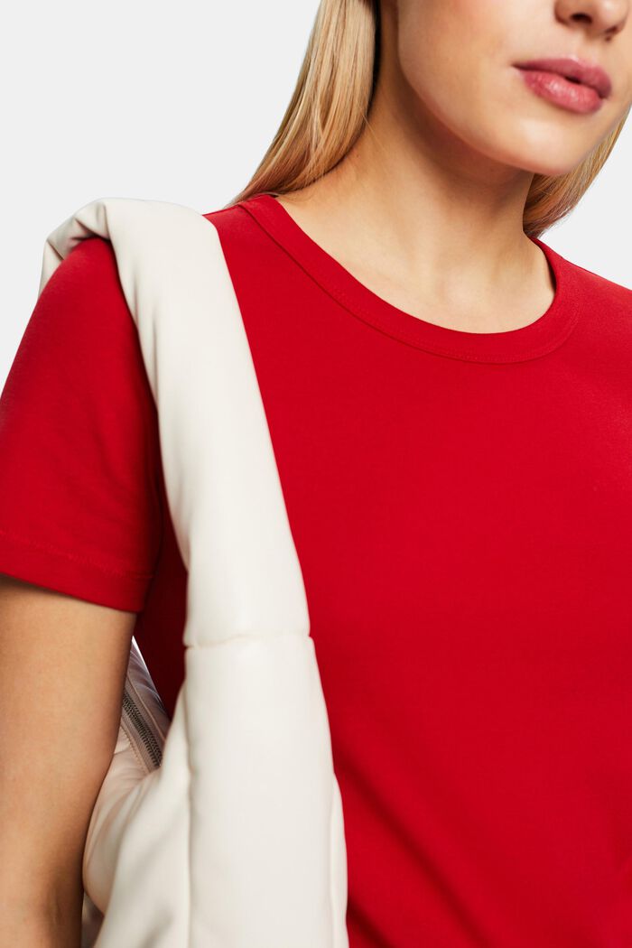 Bawełniany T-shirt z krótkim rękawem, DARK RED, detail image number 2