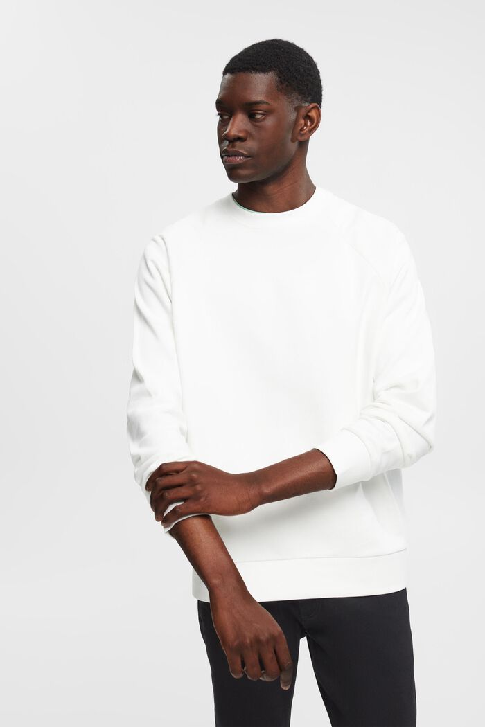Bawełniana bluza o fasonie relaxed fit, OFF WHITE, detail image number 0