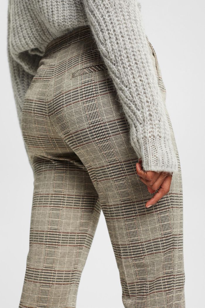 Zwężane spodnie PRINCE OF WALES CHECK mix & match, ICE, detail image number 4
