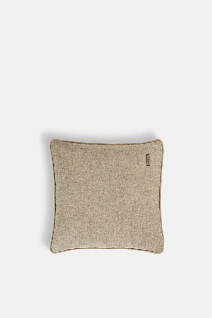 Poszewka na poduszkę z aksamitną lamówką, CHOCOLATE, overview