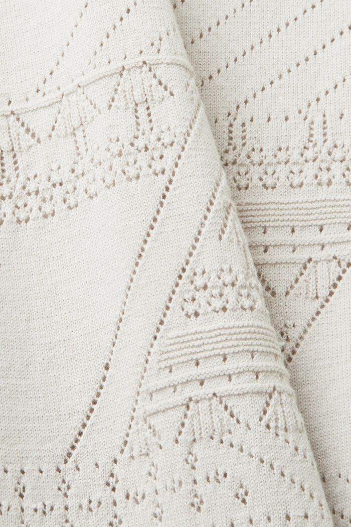Sweter z krótkim rękawem z mieszanki lnianej, PASTEL GREY, detail image number 4