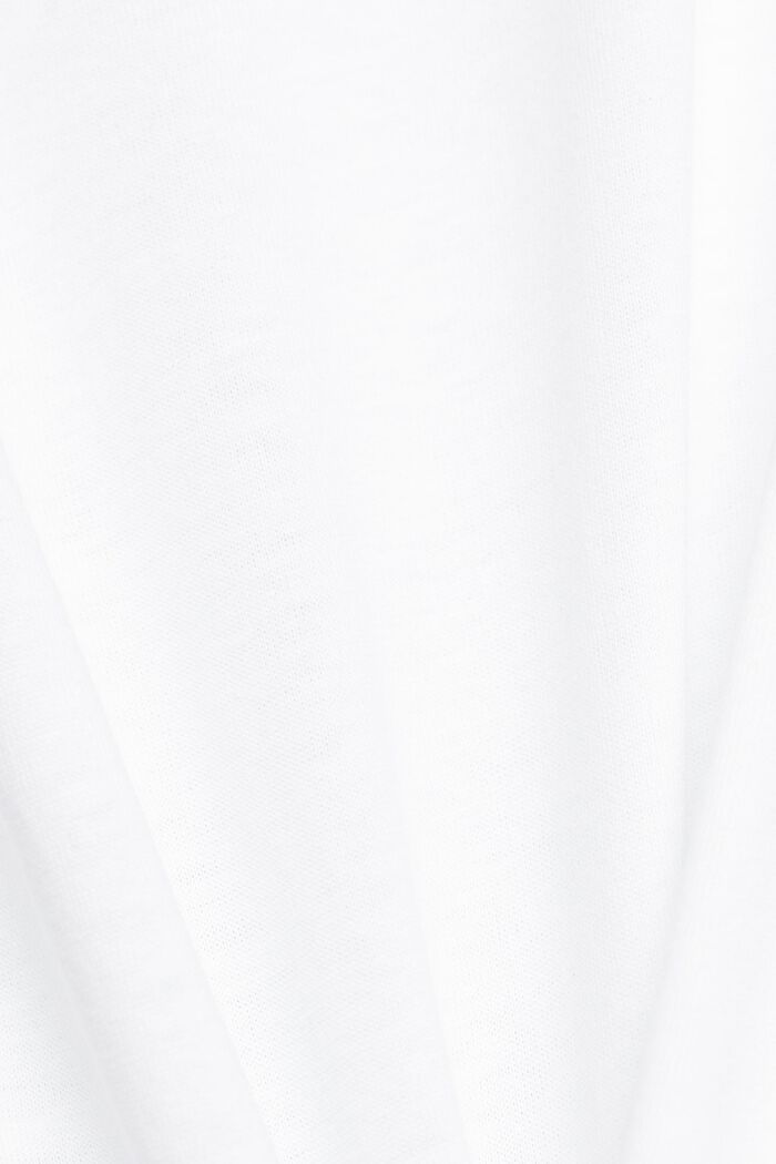 Bawełniany T-shirt z okrągłym dekoltem, WHITE, detail image number 6