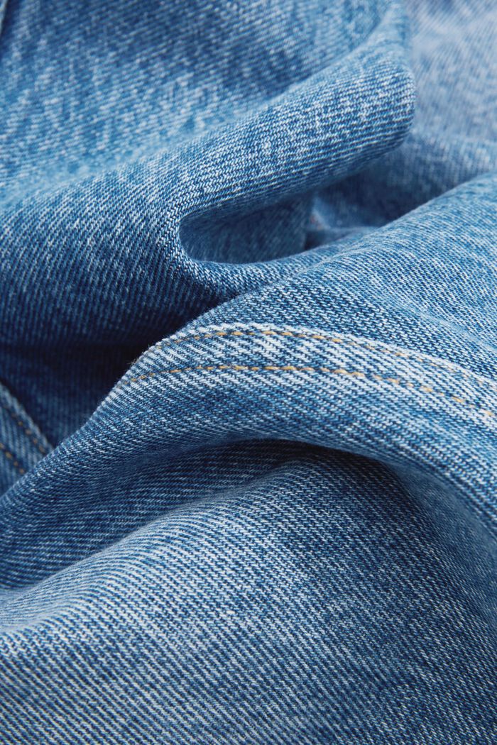 Dżinsy z prostymi nogawkami, bawełna organiczna, BLUE MEDIUM WASHED, detail image number 1