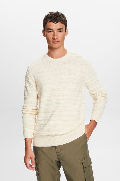 Fakturalny sweter z bawełny