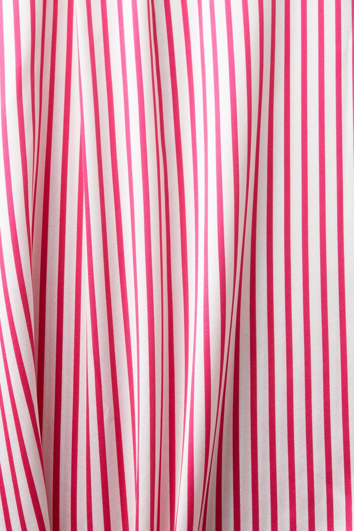 Jedwabna koszula w paski, PINK FUCHSIA, detail image number 5