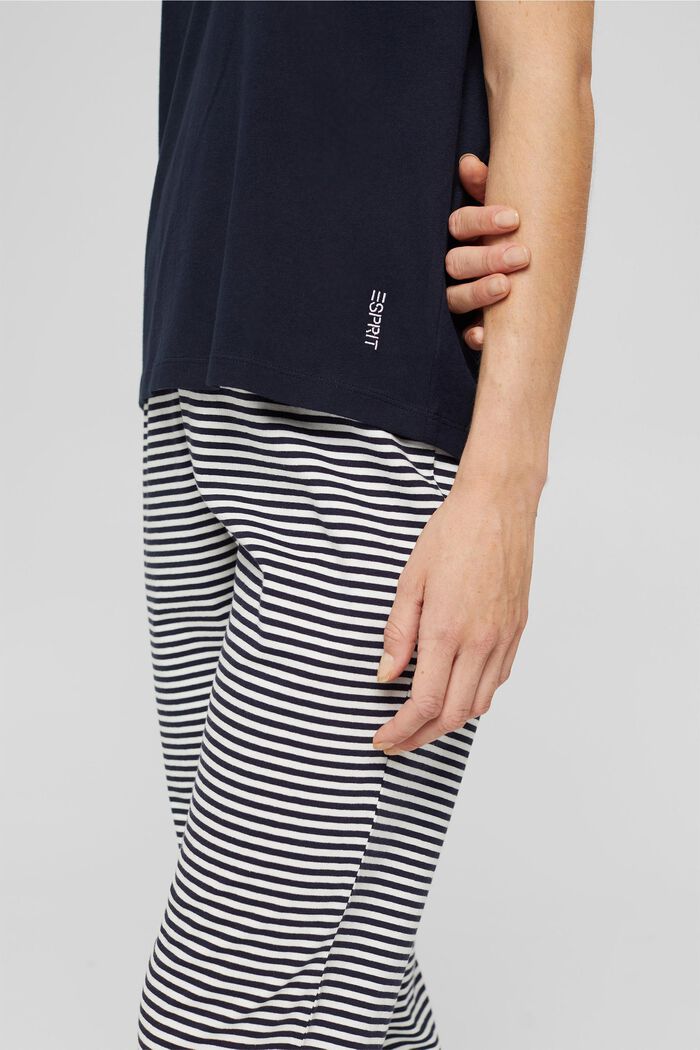 Jerseyowa piżama ze 100% bawełny ekologicznej, NAVY, detail image number 2