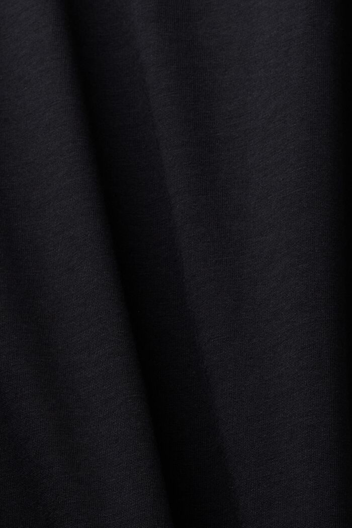 Dżersejowy T-shirt z bawełny organicznej, BLACK, detail image number 4