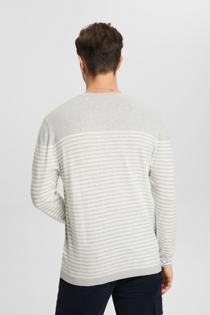 Sweter z bawełny w paski, LIGHT GREY, detail image number 2