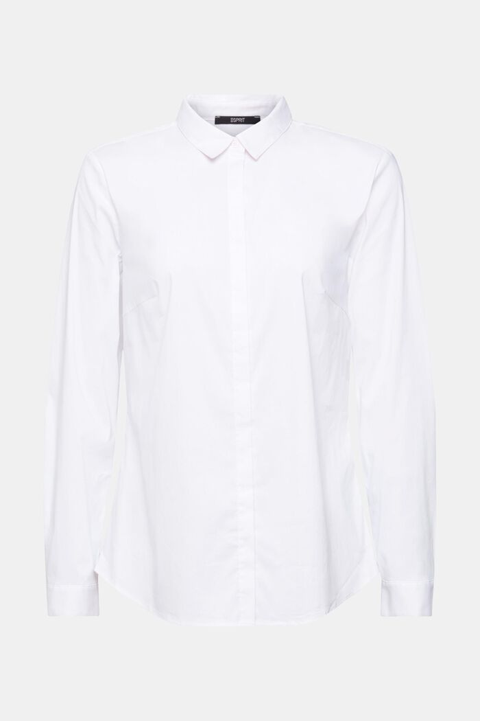 Koszulowa bluzka, mieszanka bawełniana ze streczem