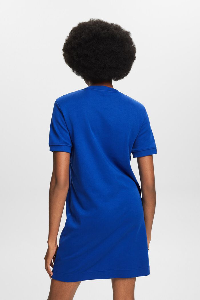Sukienka w stylu T-shirtu z bawełny, BRIGHT BLUE, detail image number 2