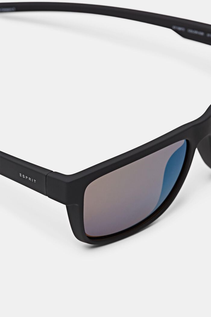 Sportowe okulary przeciwsłoneczne w matowej oprawce, BLACK, detail image number 1