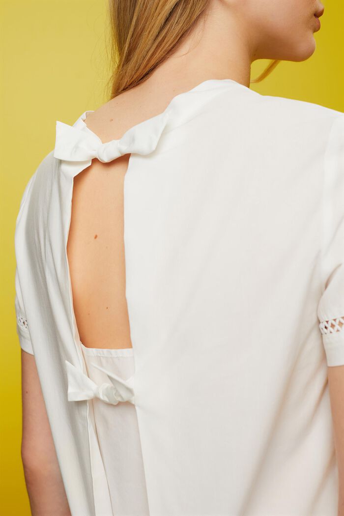 Bluzka z otwartym tyłem, TENCEL™, WHITE, detail image number 2