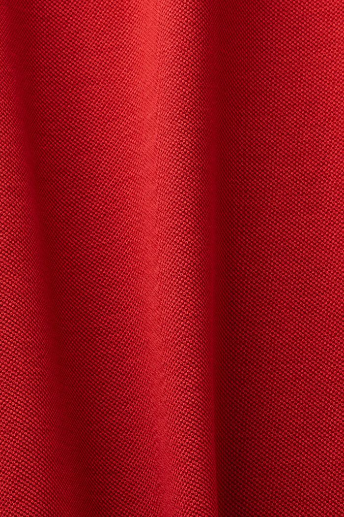 Koszulka polo z bawełny pima, DARK RED, detail image number 5