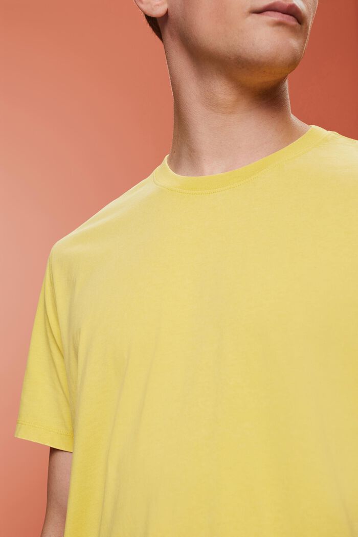 Farbowany po uszyciu T-shirt z jerseyu, 100% bawełna, DUSTY YELLOW, detail image number 2