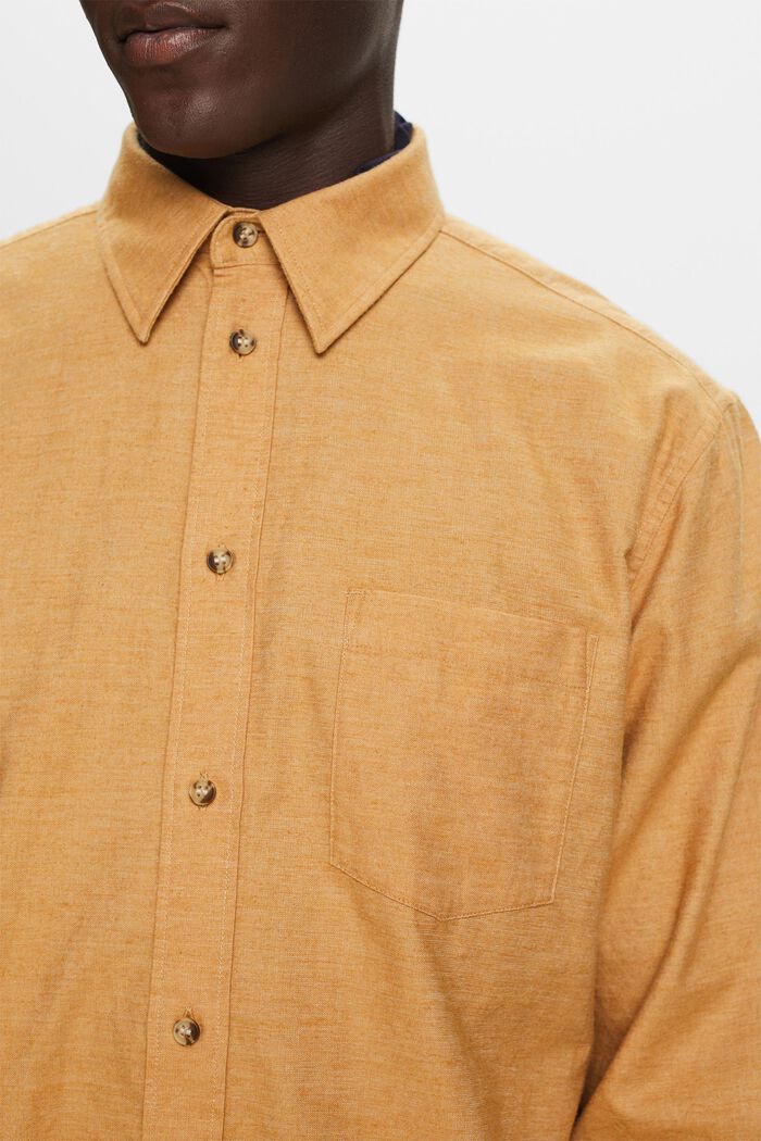 Melanżowa koszula, 100% bawełny, CAMEL, detail image number 2