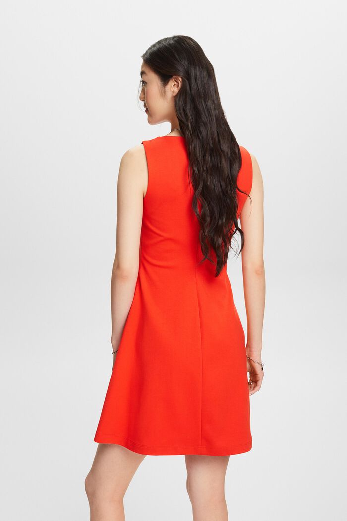 Sukienka mini punto bez rękawów, RED, detail image number 3