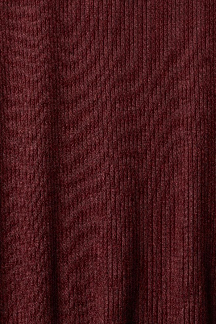 Prążkowany sweter, LENZING™ ECOVERO™, BORDEAUX RED, detail image number 1