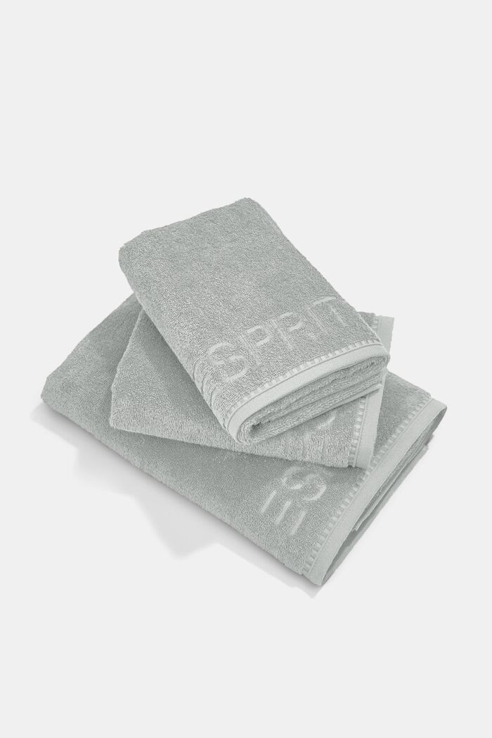 Z włóknem TENCEL™: zestaw 3 ręczników z froty, STONE, detail image number 0