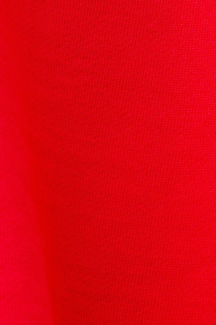 Skrócona bluza z kapturem, 100% bawełna, RED, detail image number 4