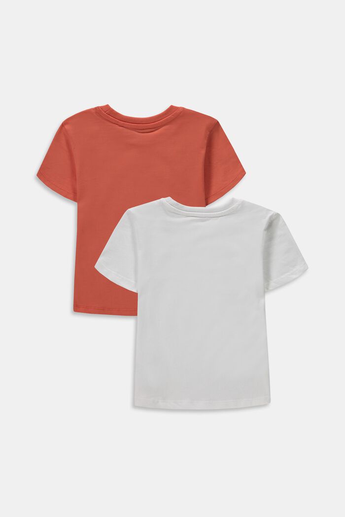Jerseyowe T-shirty ze 100% bawełny, dwupak, SALMON, detail image number 1