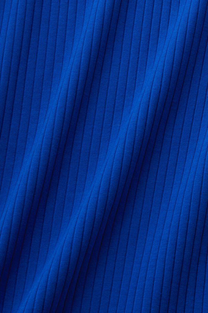 Sukienka midi w prążki z odkrytymi ramionami, BRIGHT BLUE, detail image number 5