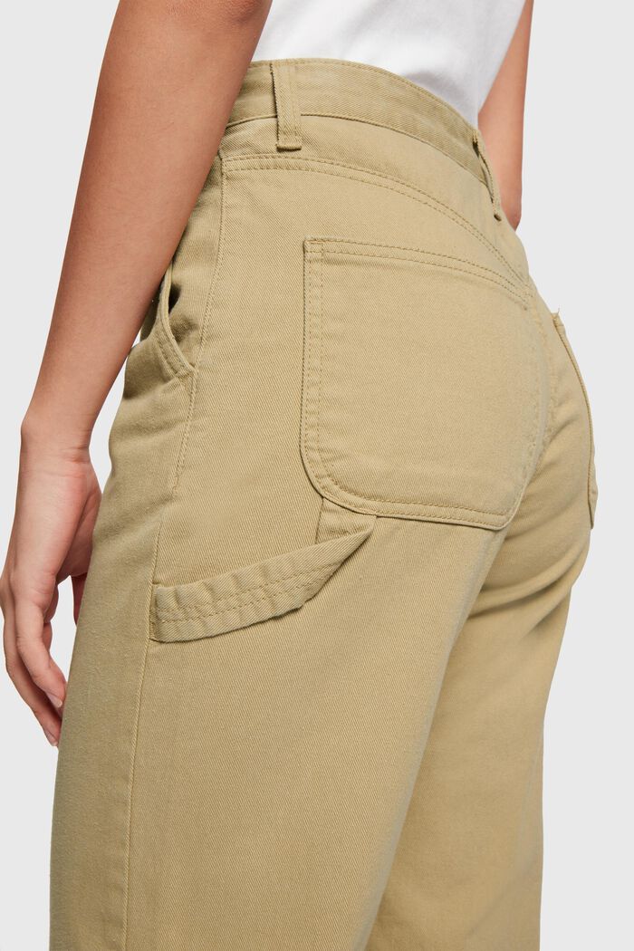Damskie spodnie bojówki, BEIGE, detail image number 4