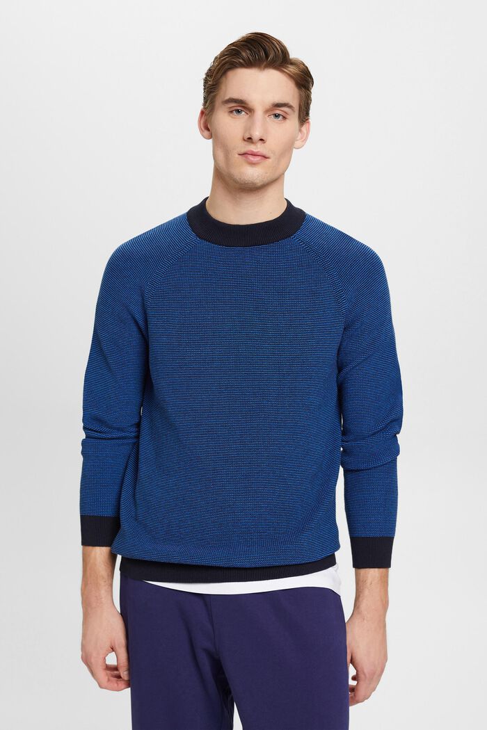Sweter z półgolfem w paski, NAVY, detail image number 0