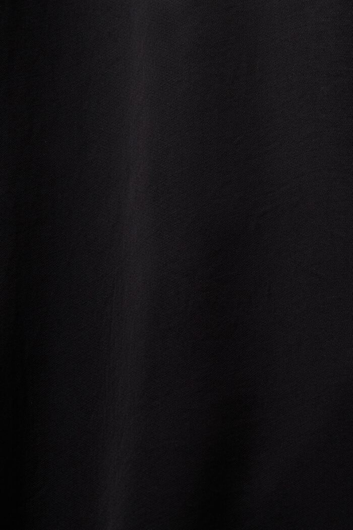 Koszula nocna z satyny i koronki, LENZING™ ECOVERO™, BLACK, detail image number 5