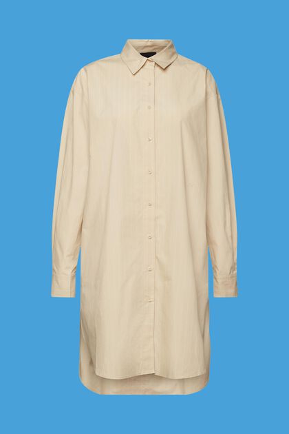 Koszulowa sukienka w paski, 100% bawełny