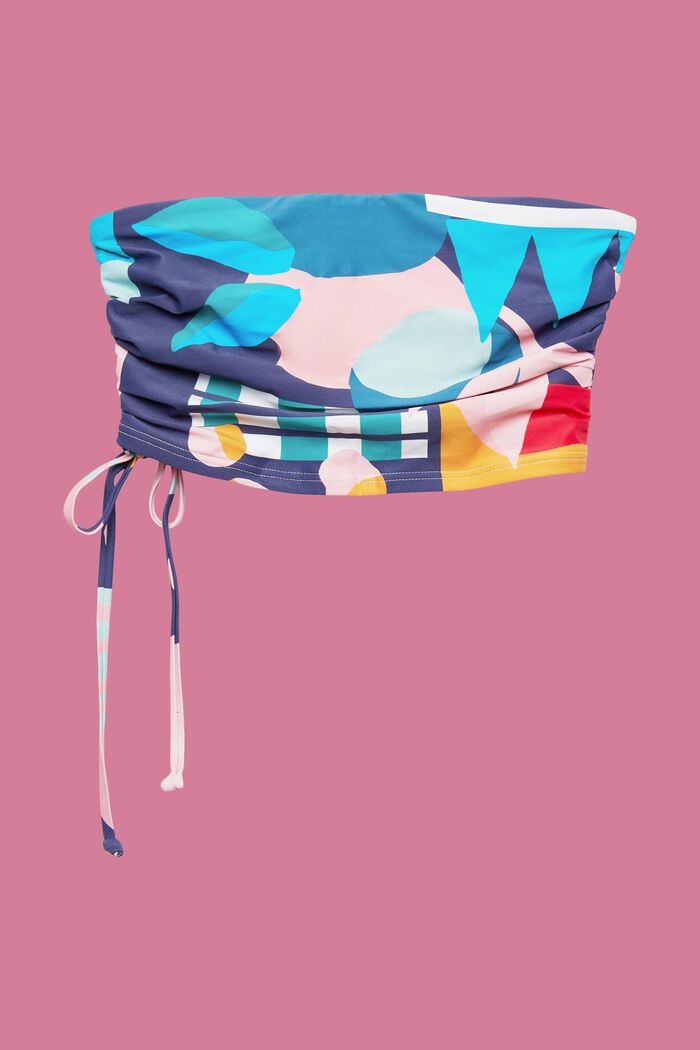 Góra od bikini bandeau z barwnym nadrukiem, INK, detail image number 4