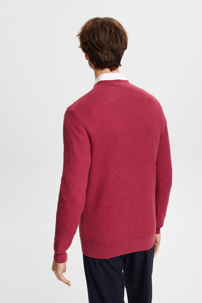 Sweter w paski, CHERRY RED, detail image number 3