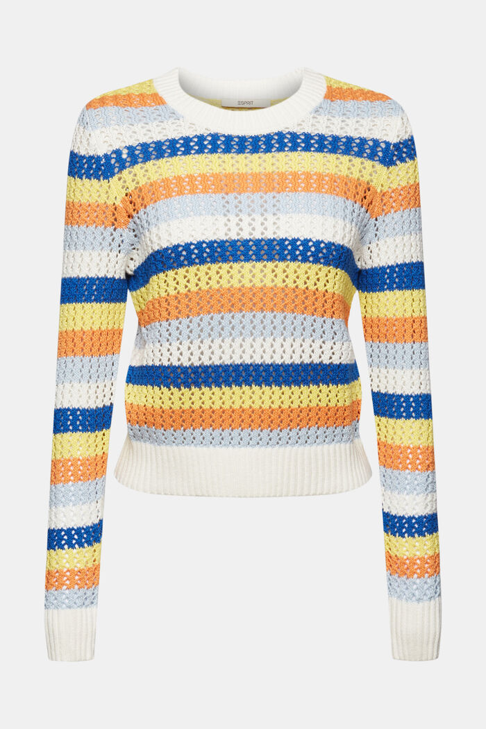 Fakturowany sweter z bawełny organicznej, NEW OFF WHITE, detail image number 6