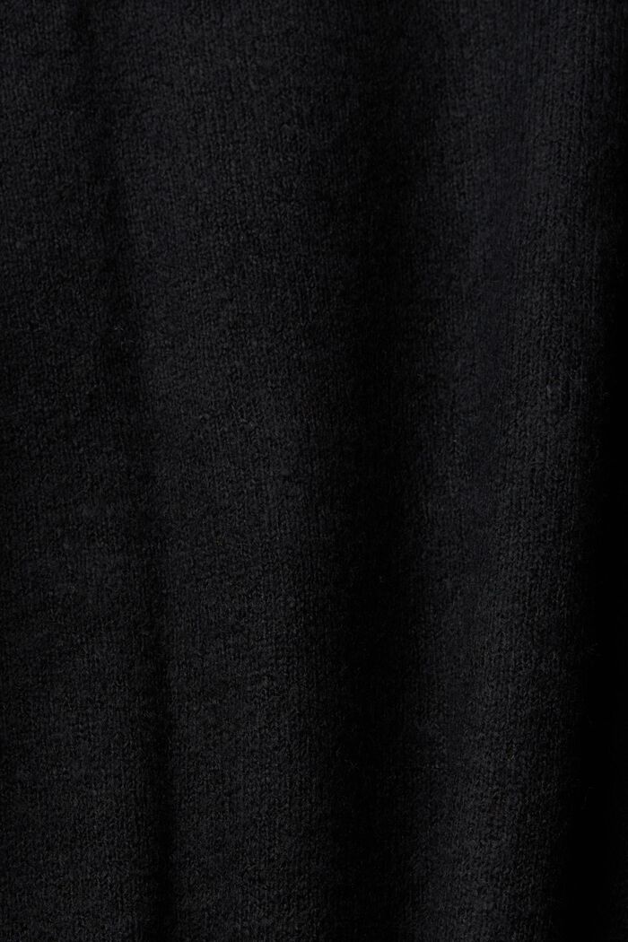 Dzianinowy sweter z golfem, BLACK, detail image number 1