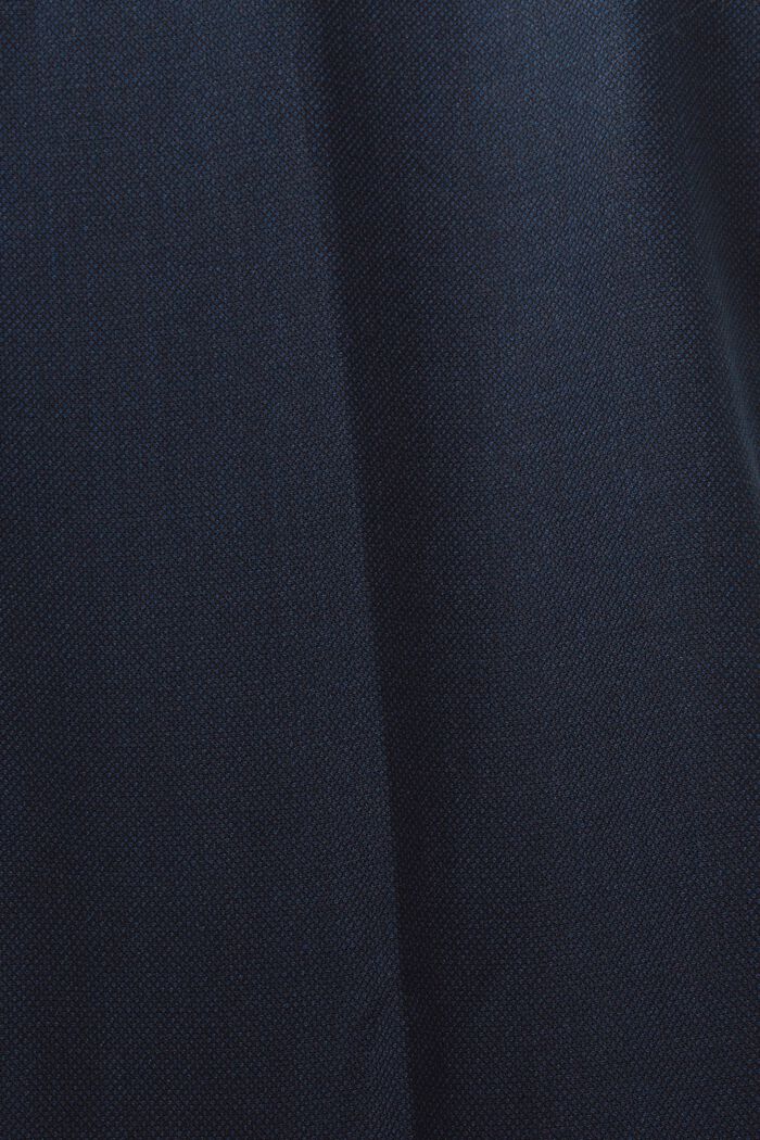 Mix & Match: Spodnie garniturowe z tkaniny w drobny wzór typu ptasie oczko (bird's eye), NAVY, detail image number 6