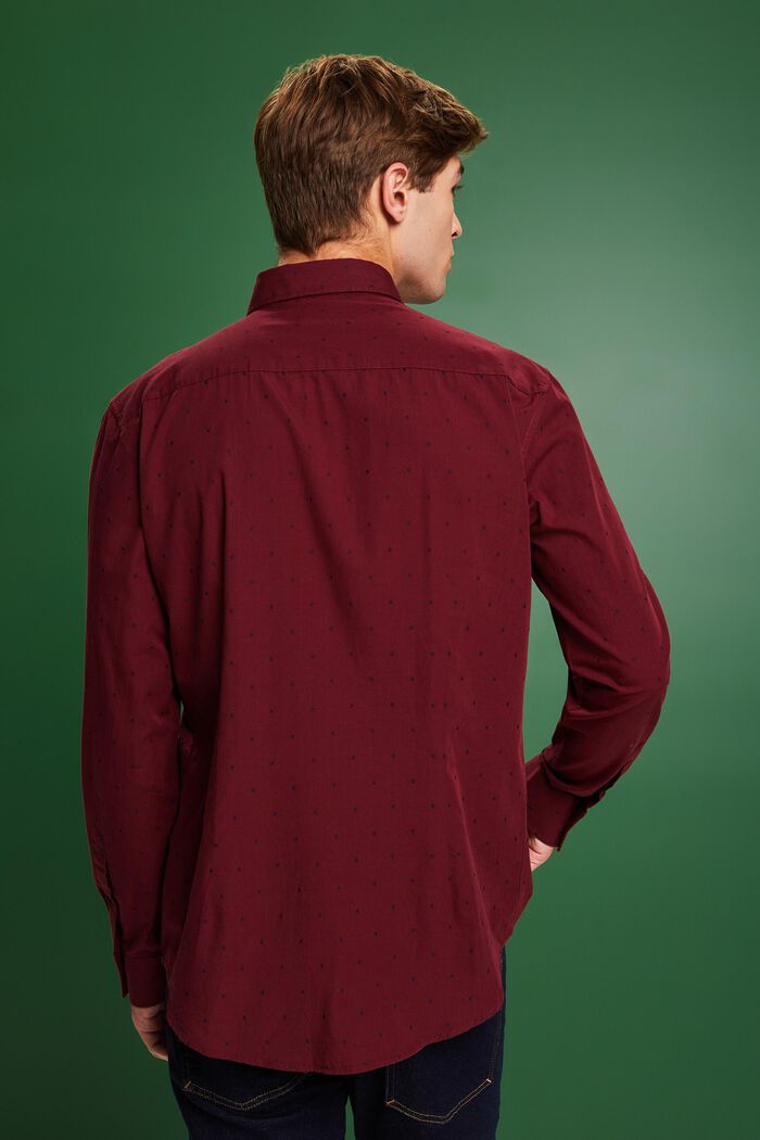 Koszula z bawełny z haftem, fason slim fit, GARNET RED, detail image number 2