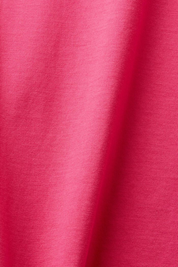 T-shirt z okrągłym dekoltem z bawełny pima, PINK FUCHSIA, detail image number 5