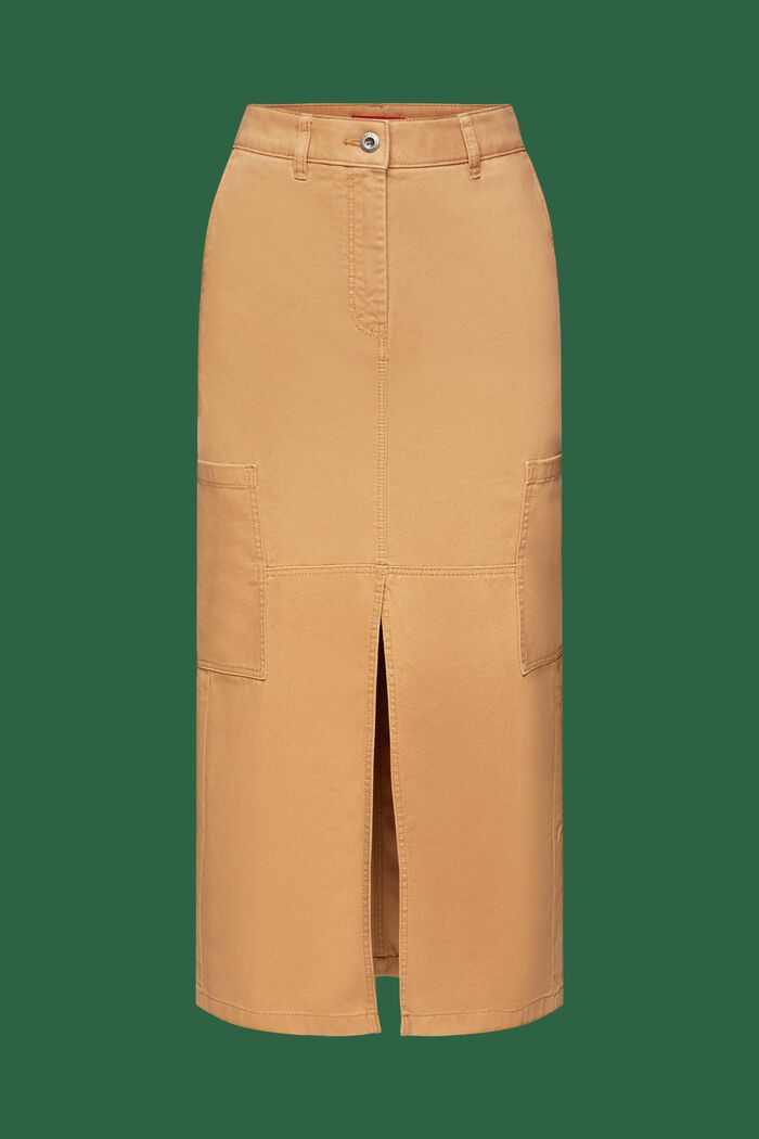 Spódnica midi w stylu bojówek, CARAMEL, detail image number 5