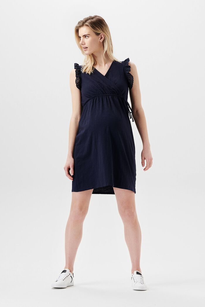 Dżersejowa sukienka z bawełny organicznej, NIGHT SKY BLUE, detail image number 0