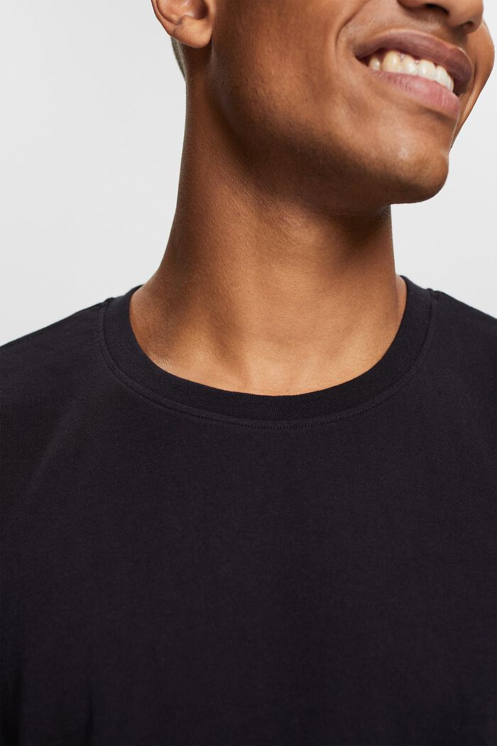 Jednokolorowy T-shirt, BLACK, detail image number 0